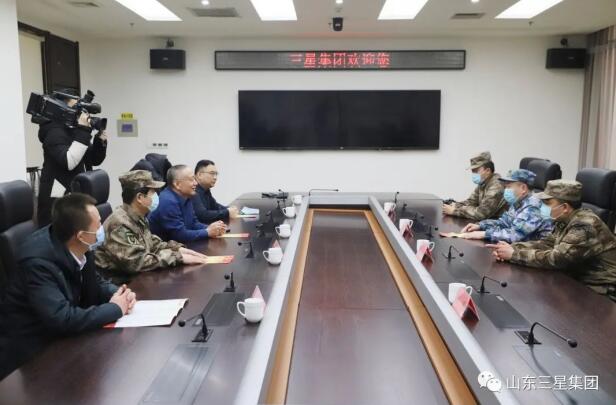 鄒平市委常委、人武部部長胡燕龍來山東三星集團(tuán)調(diào)研企業(yè)民兵編組工作
